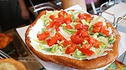 neu 2016 war die Variante mit Frischkäse, Lauch und frischen Tomaten 
